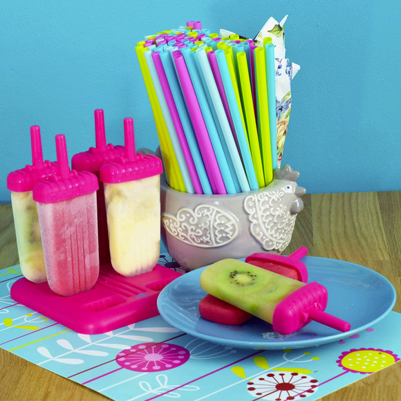 Frozen Ice Cream Molds Juice Popsicle Maker Lolly Pop Mould Tray 6-Cells - US - Picture 2 of 10